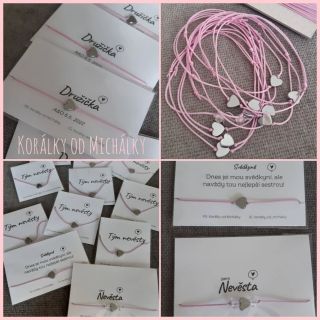 💍 Náramky pro nevěstu, svědkyni i celý tým nevěsty? Na přání jsem už vyrobila spoustu jemných šňůrek pro svatební den nebo...